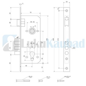 Euro-lukukorpus APECS 2600-CR PZ 85/45